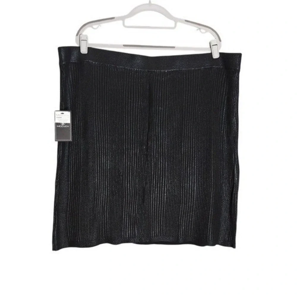 Volcom Skirt Women Plus 24 Black Whimsigoth Ribbed Stretch Pencil Nightlife Goth